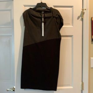 Ultra suede and fabric dress. New with tags.